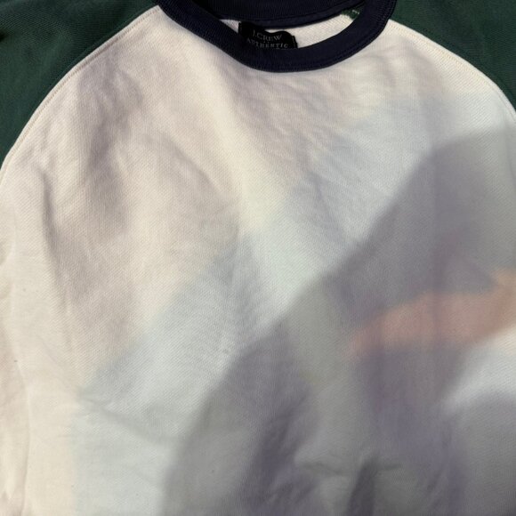 J Crew Retro Colorblock Raglan terry crewneck Pullover Sweatshirt - Picture 15 of 15